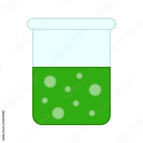 Chemistry flask isolated on white background. Vector illustration