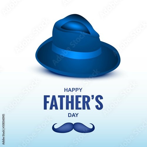 Happy fathers day greeting card design