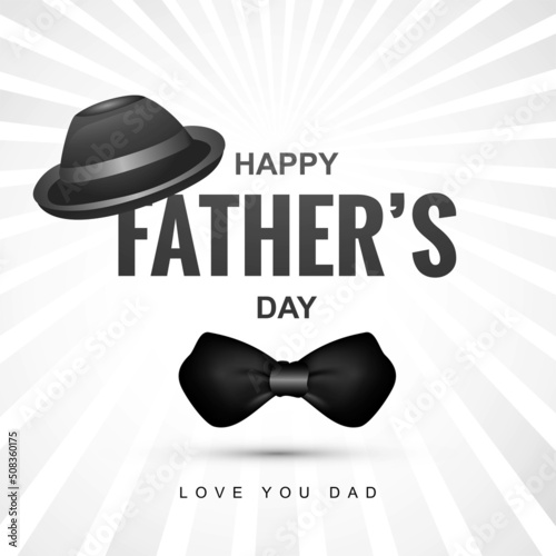 Elegant happy fathers day card background