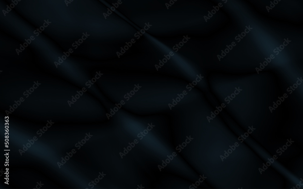 Obraz premium Abstract black fabric with soft wave texture background