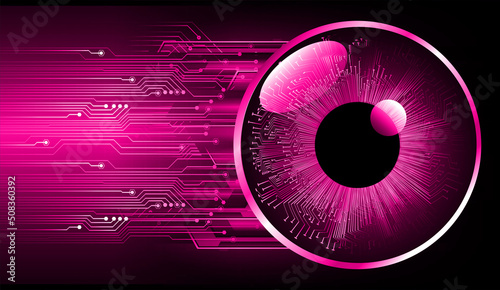 eye cyber circuit future technology concept background