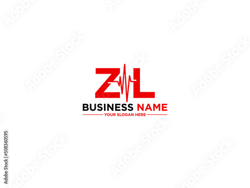 Abstract ZL Logo Icon, Letter Zl lz Logo Image Vector For medical or any type of business