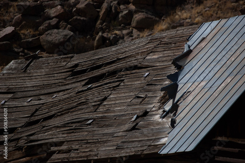 Stampa su tela old wooden roof