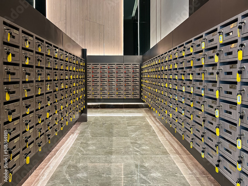 Mailboxes in condominium ,Postal room building Facility