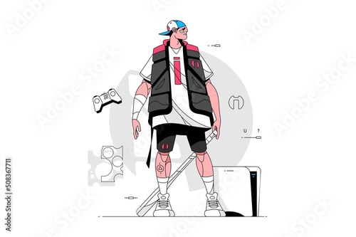 Well dressed dude with bat
