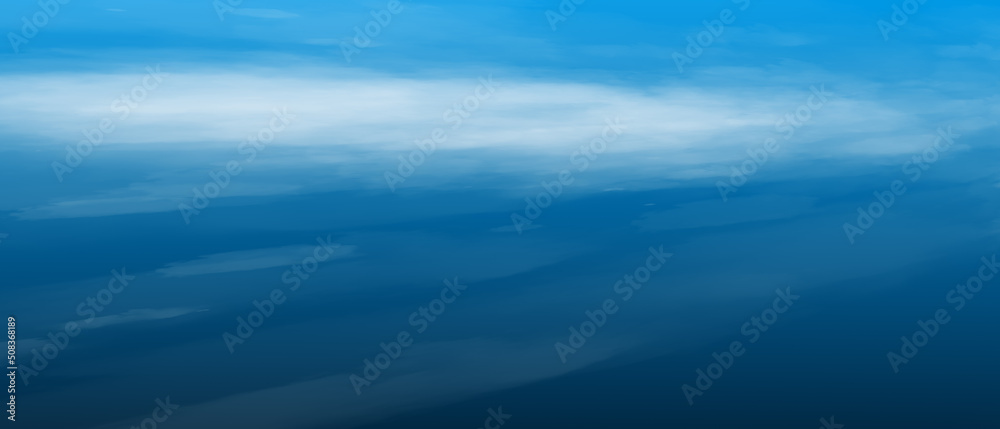 Panoramic dramatic sky and tropical sea background. Sea and blue sky with clouds wallpaper