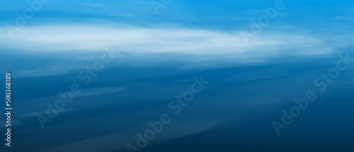 Panoramic dramatic sky and tropical sea background. Sea and blue sky with clouds wallpaper