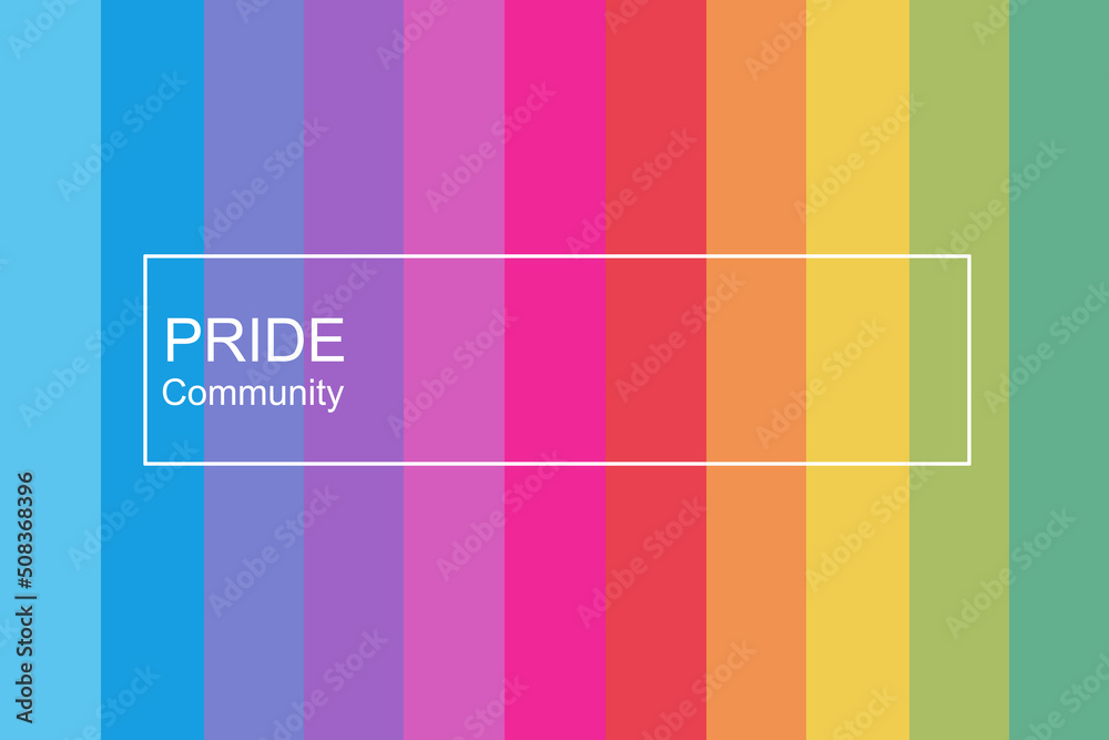 LGBTQ Pride Month. Rainbow background illustration. The concept of diversity, gender selection Use it to design banners or publications, LGBTQ events.