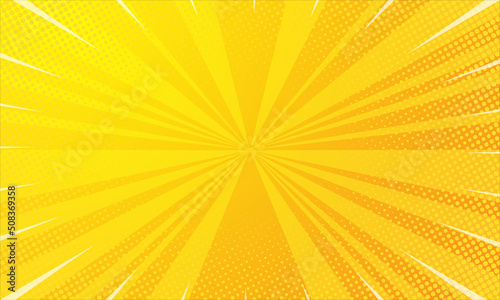 Abstract comic cartoon yellow background