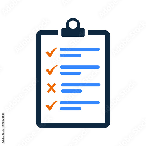 Audit, test, check, form, report icon. Simple editable vector illustration. © Dhiman