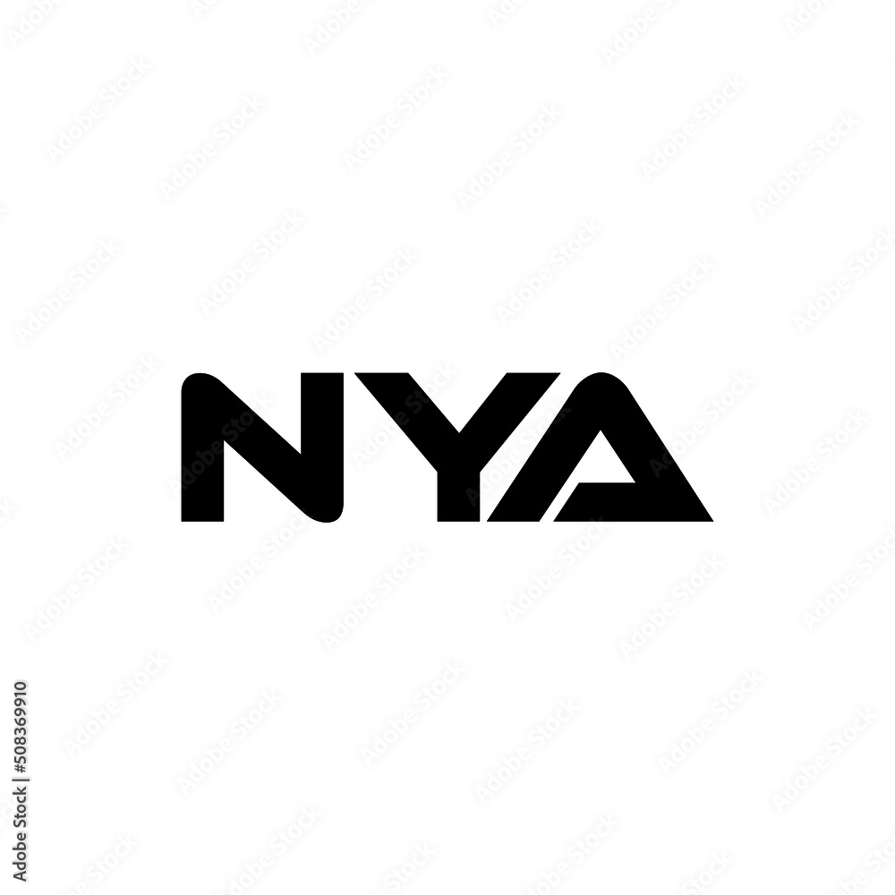 NYA letter logo design with white background in illustrator, vector logo modern alphabet font overlap style. calligraphy designs for logo, Poster, Invitation, etc. NYA letter logo design with white background in illustrator, vector logo modern alphabet font overlap style. calligraphy designs for logo, Poster, Invitation, etc.