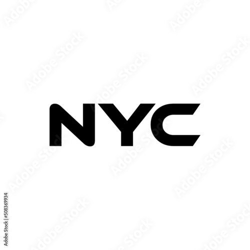 NYC letter logo design with white background in illustrator, vector logo modern alphabet font overlap style. calligraphy designs for logo, Poster, Invitation, etc.