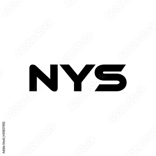 NYS letter logo design with white background in illustrator, vector logo modern alphabet font overlap style. calligraphy designs for logo, Poster, Invitation, etc. photo