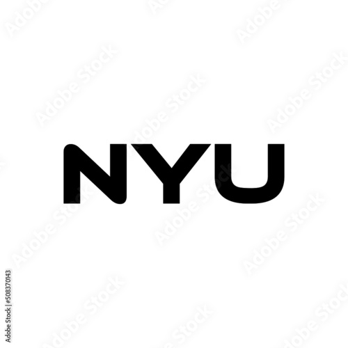 NYU letter logo design with white background in illustrator, vector logo modern alphabet font overlap style. calligraphy designs for logo, Poster, Invitation, etc.