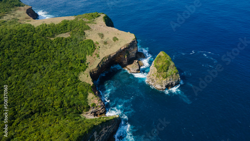 Aerial shot of Bungin island is the MOST POPULATED Island in the world after Earthquake 7.0 M Lombok photo
