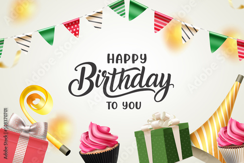 Photography Birthday party vector background design