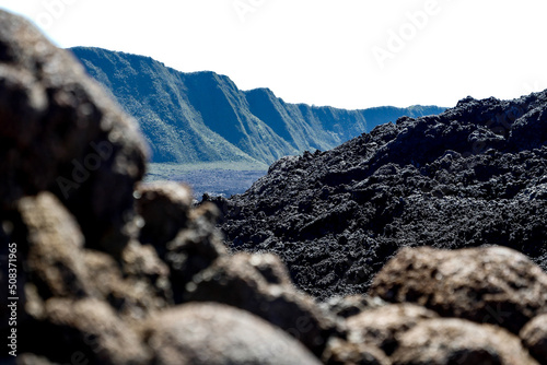 Piton de la Fournaise volcano, Reunion island, indian ocean, France. High quality photo