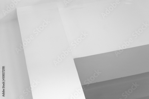 Abstract white minimal room interior, background