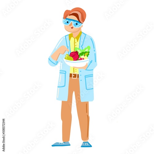 Nutritionist with vegetables on a plate. healthy eating, weight loss plan, calorie checking