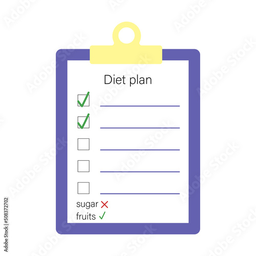 vector illustration of a nutritionist with a diet plan