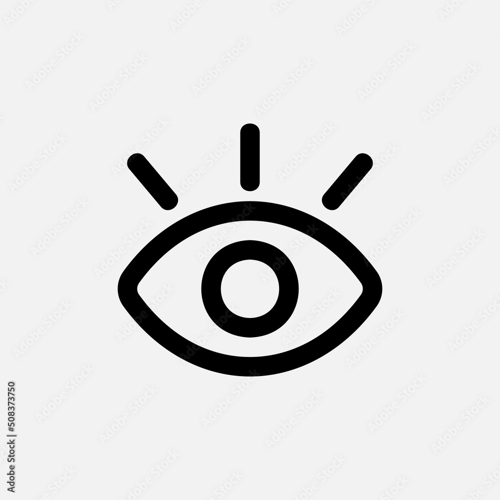Visibility icon in line style about essentials, use for website mobile app presentation Visibility icon in line style about essentials, use for website mobile app presentation