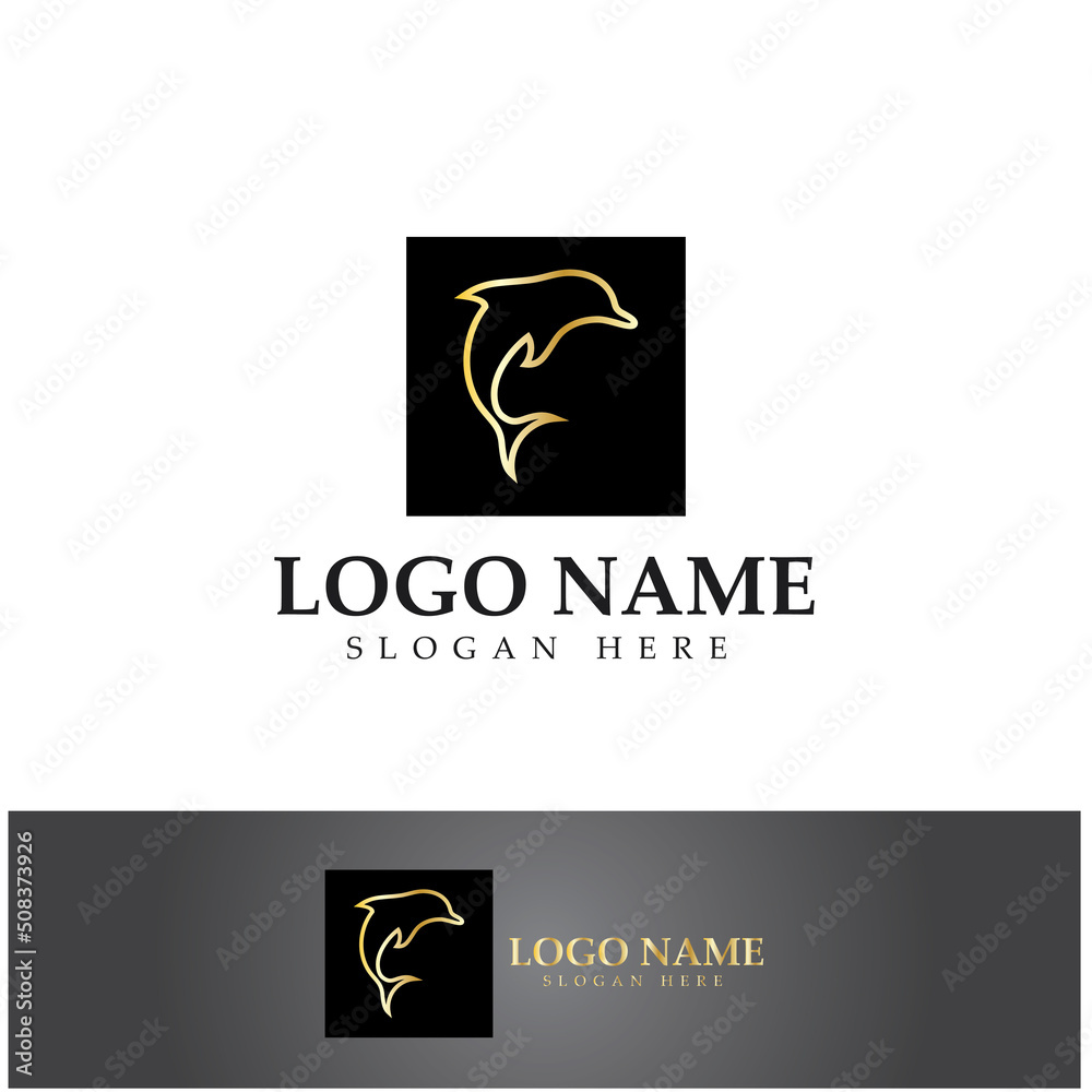 dolphin icon logo design symbol vector