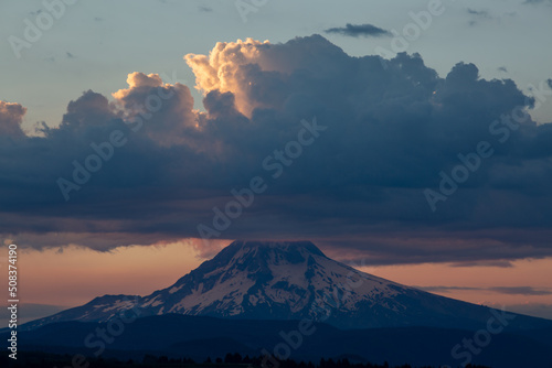 mountain at sunset