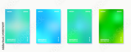 Set of vector gradient backgrounds. For wallpapers, covers, banner, poster. Vector illustration.