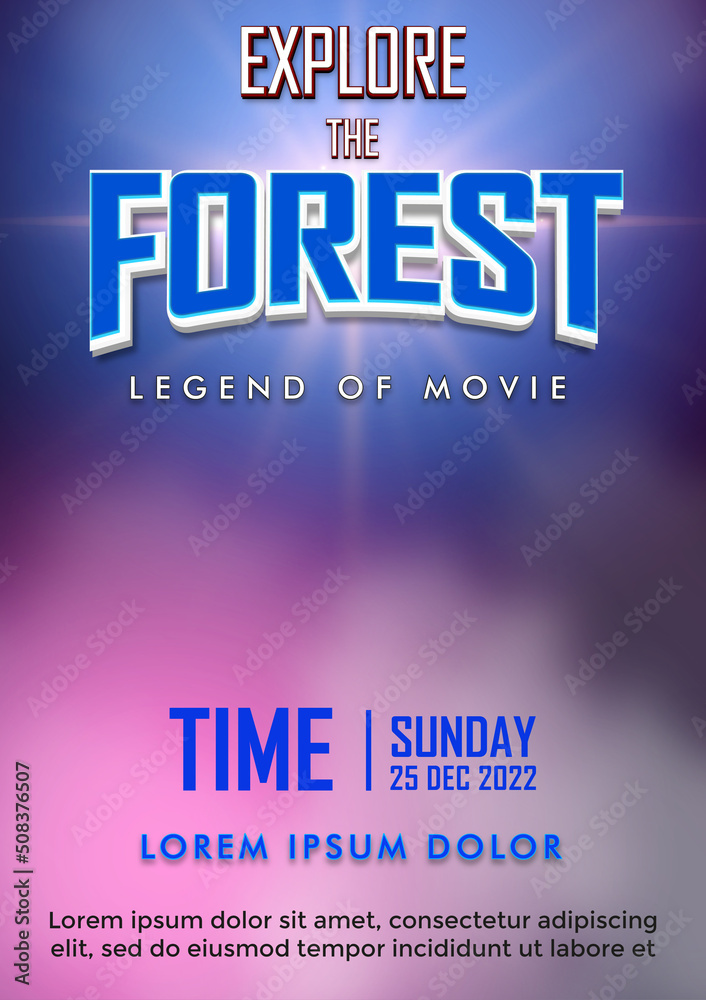 Obraz premium movie theme poster/flyer template