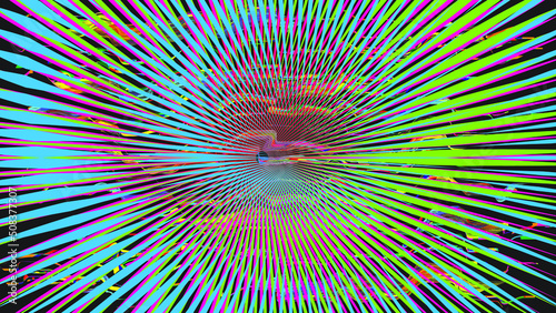 Glitch distorted geometric background . Modern art design . Noise destroyed glitched poster . Trendy defect error background with speed lines  .Glitch effect .vector 