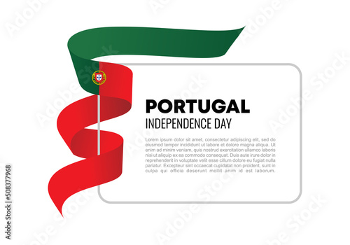 Portugal independence day background banner poster for national celebration on December 1 st.