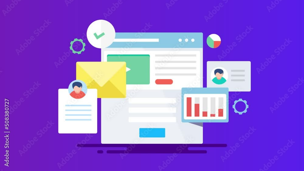 Landing page optimization - high conversion rate - sales page analytics conceptual 2d animation 4k video clip. Landing page optimization - high conversion rate - sales page analytics conceptual 2d animation 4k video clip.