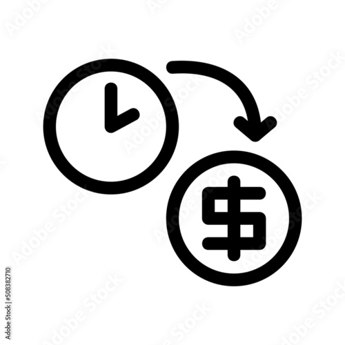 time is money icon or logo isolated sign symbol vector illustration - high quality black style vector icons 
