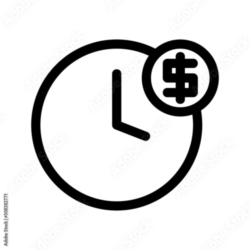 time is money icon or logo isolated sign symbol vector illustration - high quality black style vector icons 