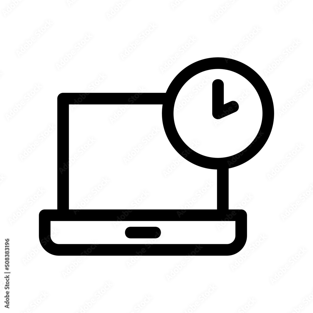 work time icon or logo isolated sign symbol vector illustration - high quality black style vector icons
