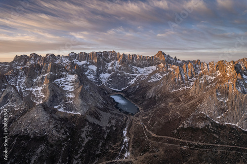 high mountain in lianbaoyeze , sichuan , china photo