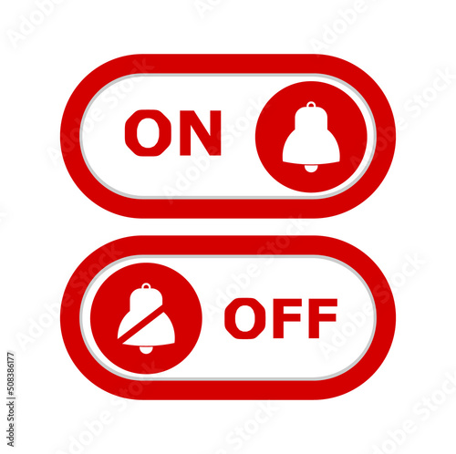 On and off switch notification button