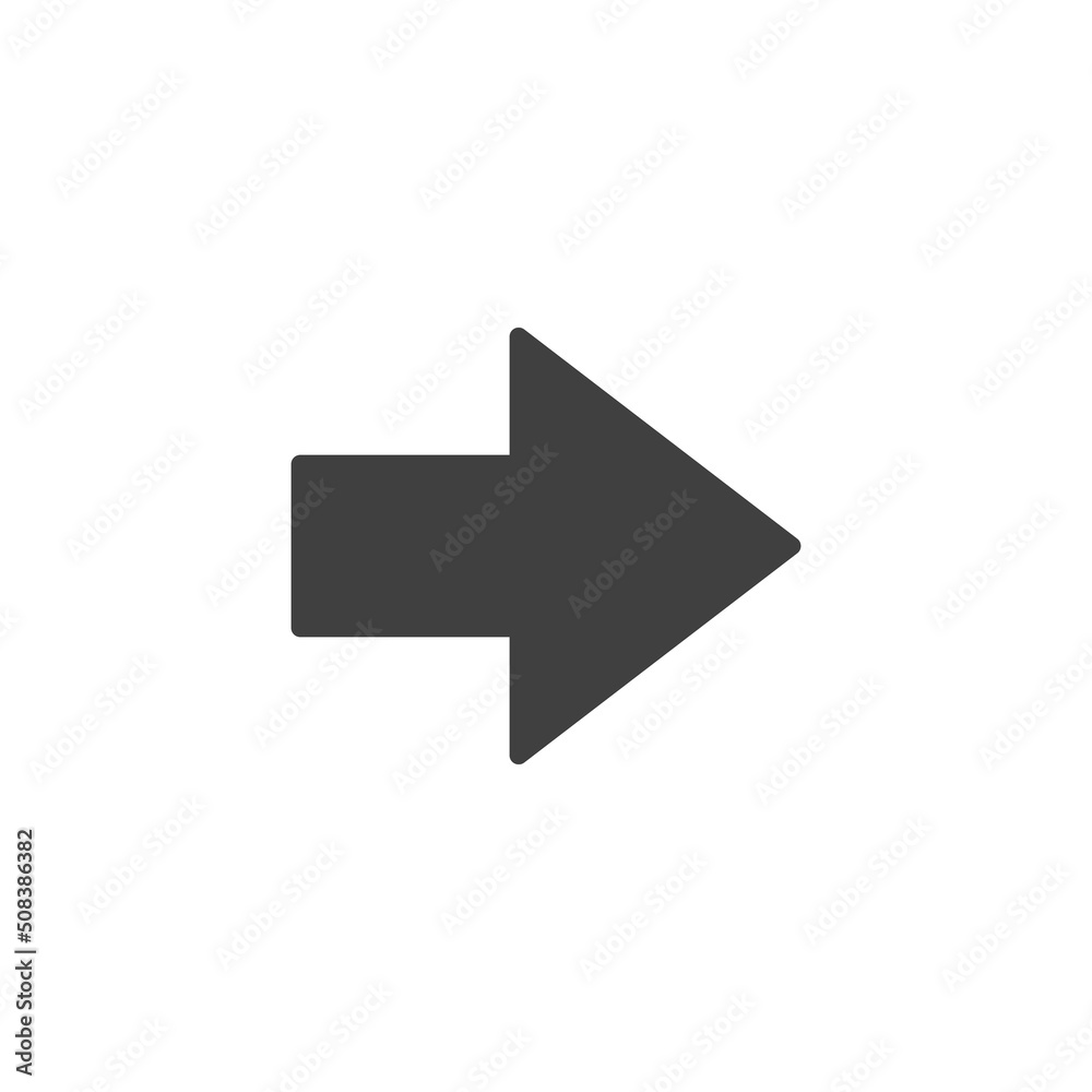 Right direction arrow vector icon Right direction arrow vector icon