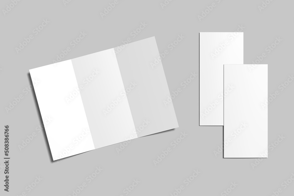Fototapeta premium Trifold brochure mockup 2