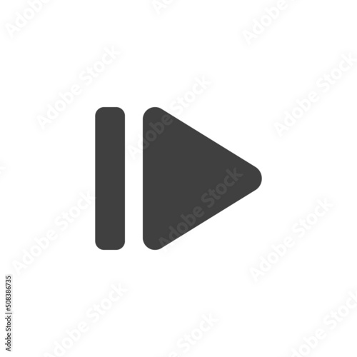 Skip button vector icon