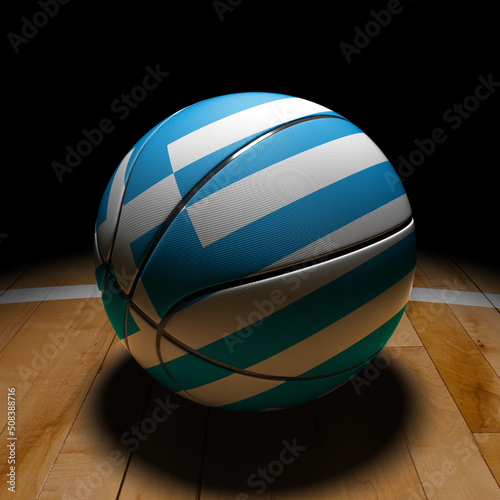 Greek Basket Ball with Dramatic Light