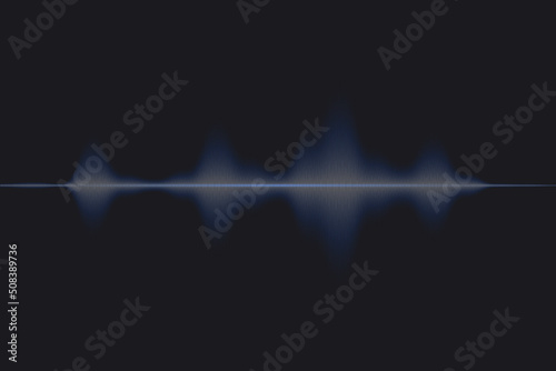 Blue sound wave with dark background