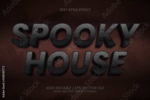 Spooky House Editable Text effect 3D Horror Style
