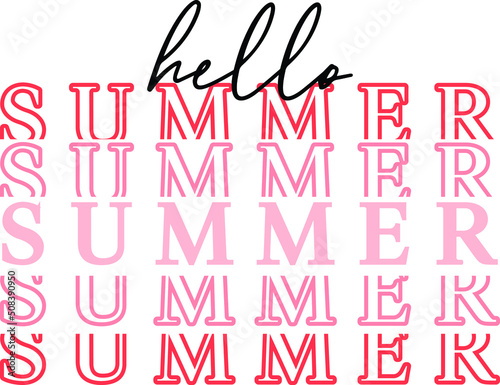 Hello Summer Vector Illustration File