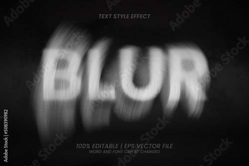 Blur Editable Text effect Horror Style