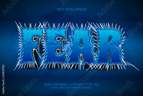 Fear Editable Text effect 3D Horror Style