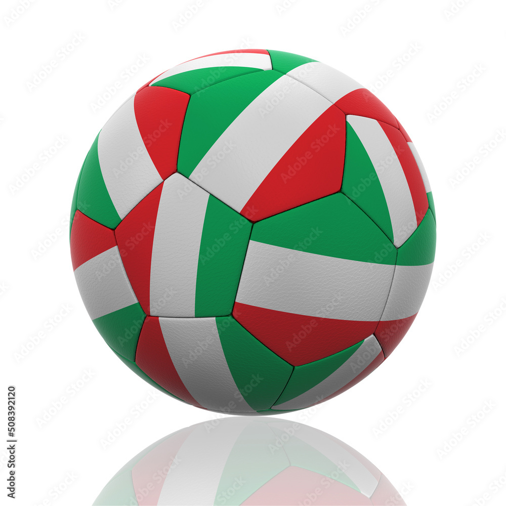 Obraz premium Isolated Soccer Ball with Italian Flag
