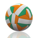 Isolated Soccer Ball with Ivorian Flag