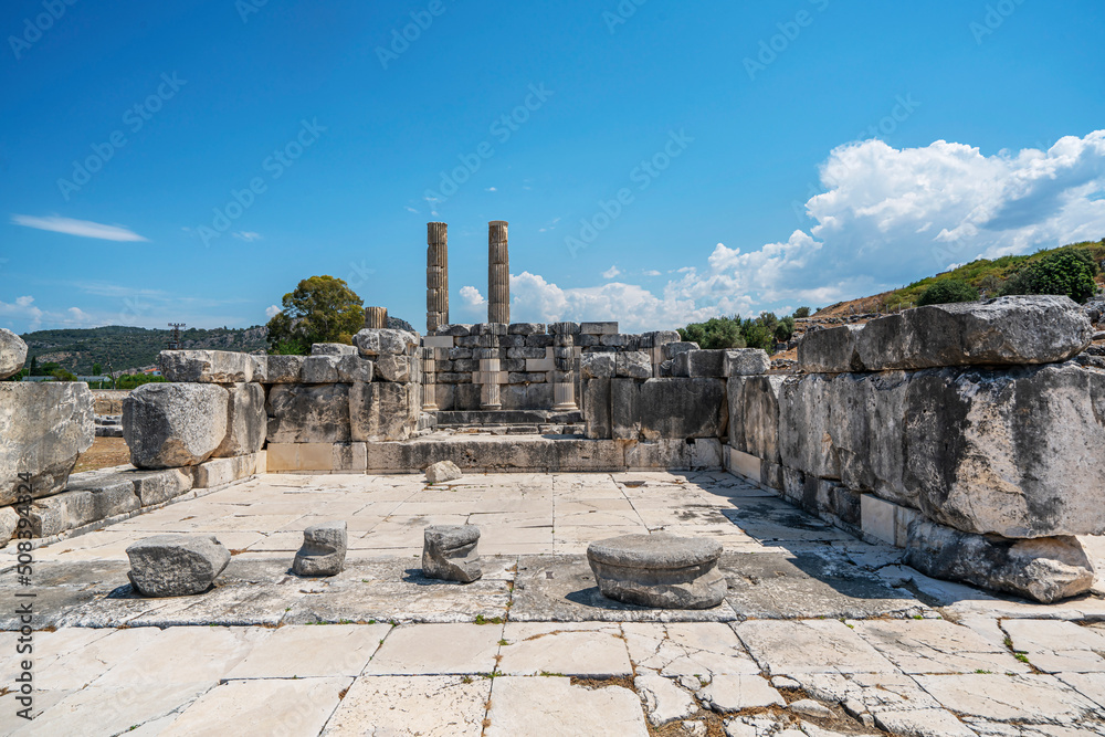 Amazing scenes from Letoon which was the cult center of Xanthos, the ancient federal sanctuary of the Lycian province and Lycian League of Cities, Kınık, Turkey