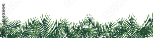 Bright tropical background with palm leaf